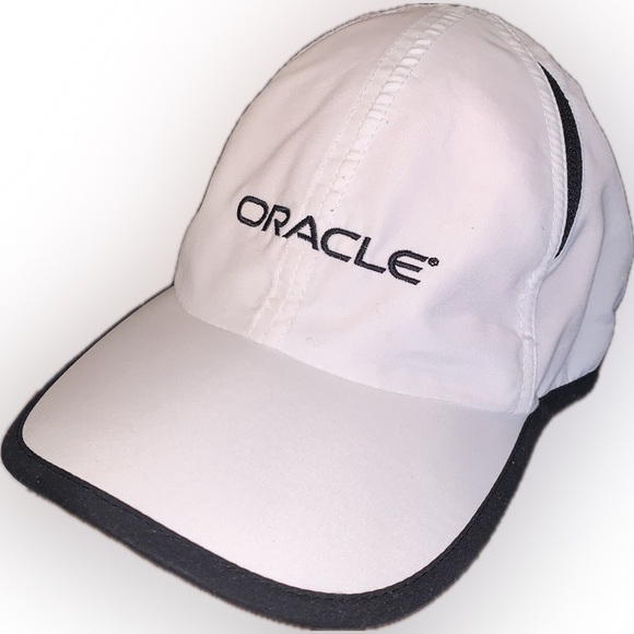 Oracle Racing White Black Cap Hat Mesh Inserts Adjustable Wicking Lightweight OS - Picture 1 of 9